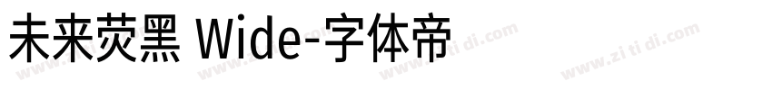 未来荧黑 Wide字体转换